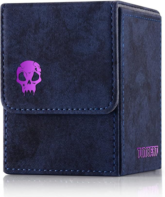 tombert 150+ Premium Deck Box for MTG, PTCG, Large Capacity with 2 Dividers, Fits 150+ Sleeved Cards TCG Trading Card Games (Purple)