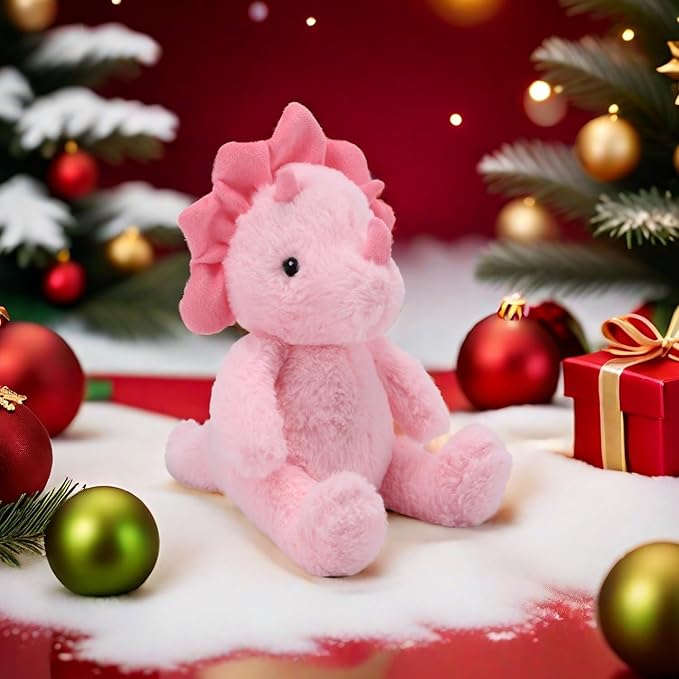 Pink Dinosaur Stuffed Animals for Girls, Dinosaur Toys for Kids 3-5, Soft Plush for Baby and Toddlers, Gifts for Mom Sister Daughter, Xmas Birthday Gift for 4-6, 6-8 Year Old