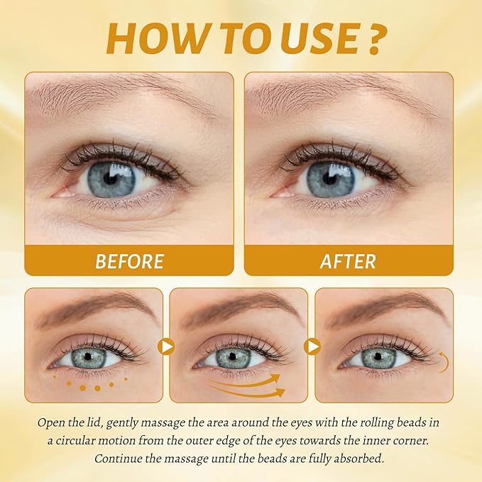 3PCS Lutein Eye Essence Oil, New Upgrade VC Lutein Anti-Wrinkle EyeSerum, Ruy Eye Oil 𝐯𝐜, Improve Eyes Bags Dark Circles for Women Men