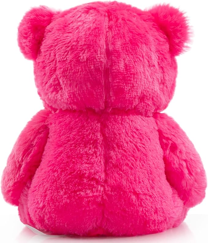 Super Color Teddy Bear Stuffed Animals Plush Toy for Children Girlfriend Family Congratulations Baby Shower Birthday Hot Pink 14 inch