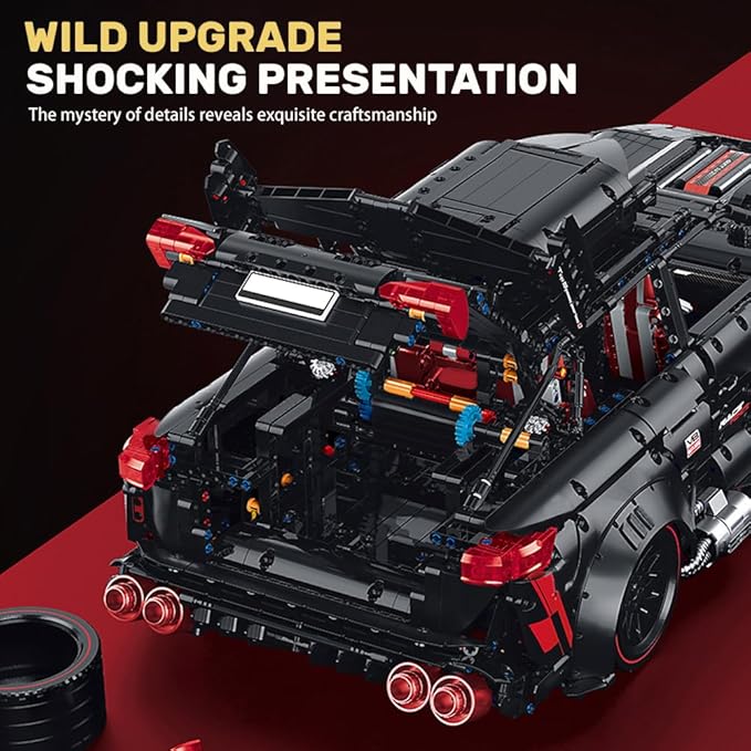 39023 Travel Sports Car 1:8 Building Blocks Set, 4198 Pieces MOC Racing Model, Challenging STEM Project - Super Car Construction Collection Set for Adults