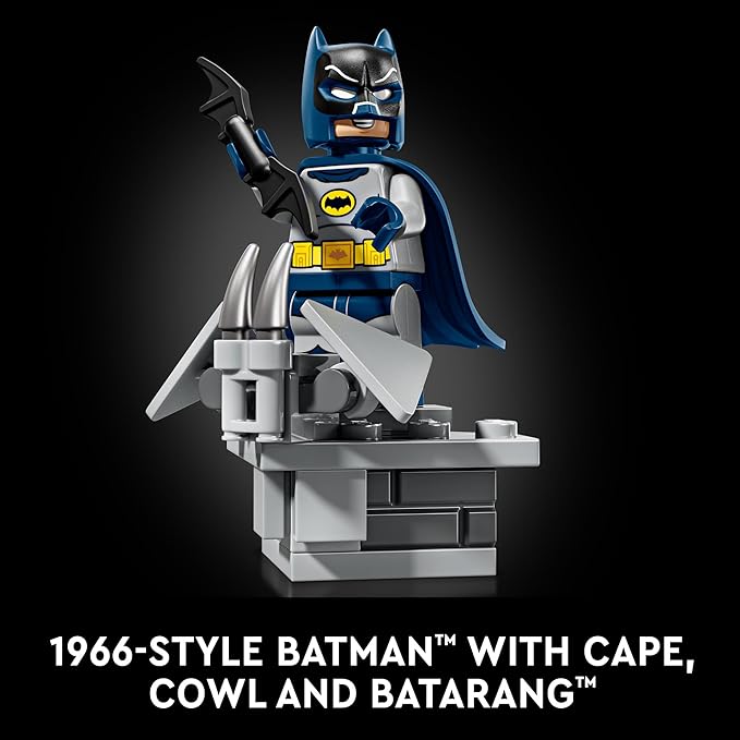 LEGO DC Batman: The Classic TV Series Batmobile, DC Collectible Car, Building Set Inspired by The 1966 Television Show’s Classic Batmobile, Creative Gift for Adults and Super Hero Fans, 76328