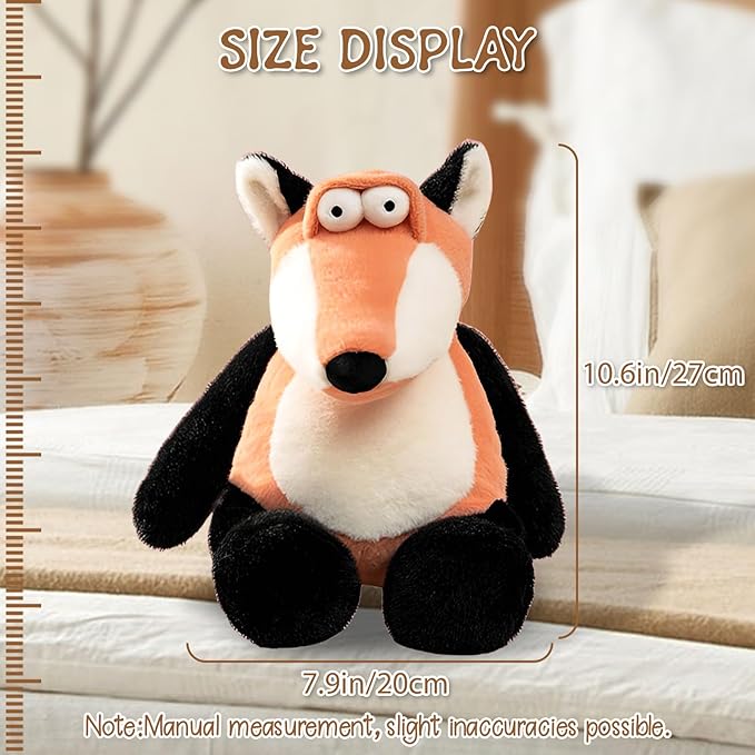 Cute Red Fox Plush, Funny Fox Stuffed Animal, 17 inch Soft & Huggable Plush Toy Gifts for Kids Girls Boys Friends Birthday, Christmas
