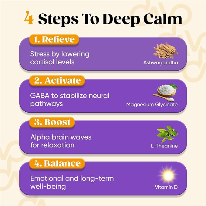 Venture Pal Calm Drink Mix, 12-in-1 Cortisol Reducer and Sleep Aid with Magnesium Glycinate, Ashwagandha, L-Theanine,Vitamin D, Calm Magnesium Powder for Relax & Focus, No Sugar, Non GMO