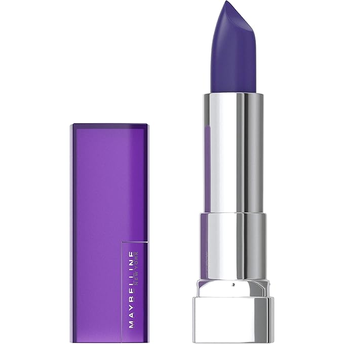 Maybelline Color Sensational Lipstick, Lip Makeup, Matte Finish, Hydrating Lipstick, Nude, Pink, Red, Plum Lip Color, Sapphire Siren, 0.15 oz; (Packaging May Vary)