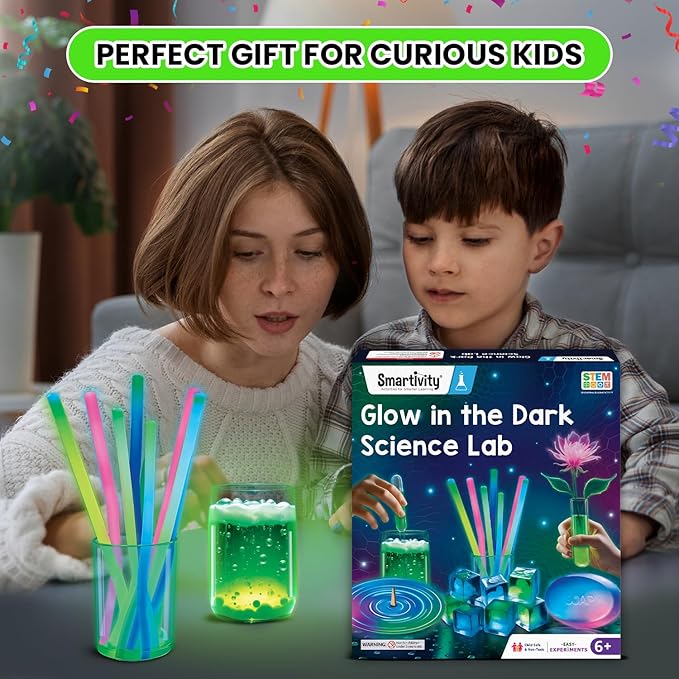 Smartivity Glow Magic Science Kit for Kids Ages 6-7-8-9-10-11-12 Years | 20 Amazing Science Experiments I Birthday Gifts for Boys & Girls | STEM Kit Toy for 6-12 Years Old