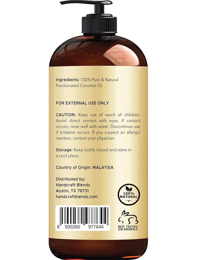 Handcraft Blends Ultra Light Massage Set: Apricot Kernel Oil and Fractionated Coconut Oil – (2 x 16 Fl Oz) – 100% Pure & Natural – Silky Carrier Oils for Body and Sensitive Skin