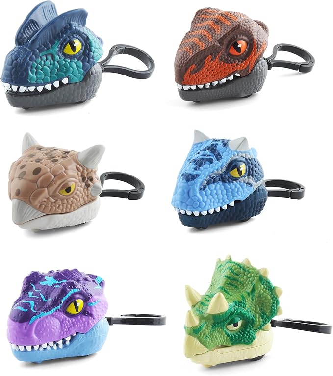 DINOBROS Dinosaur Surprise Egg Toys – 6 Pack Dino Eggs with Pull Back Cars and Chomping Action – Dinosaur Figures Easter Eggs for Kids 3-7, Perfect Easter Basket Stuffers
