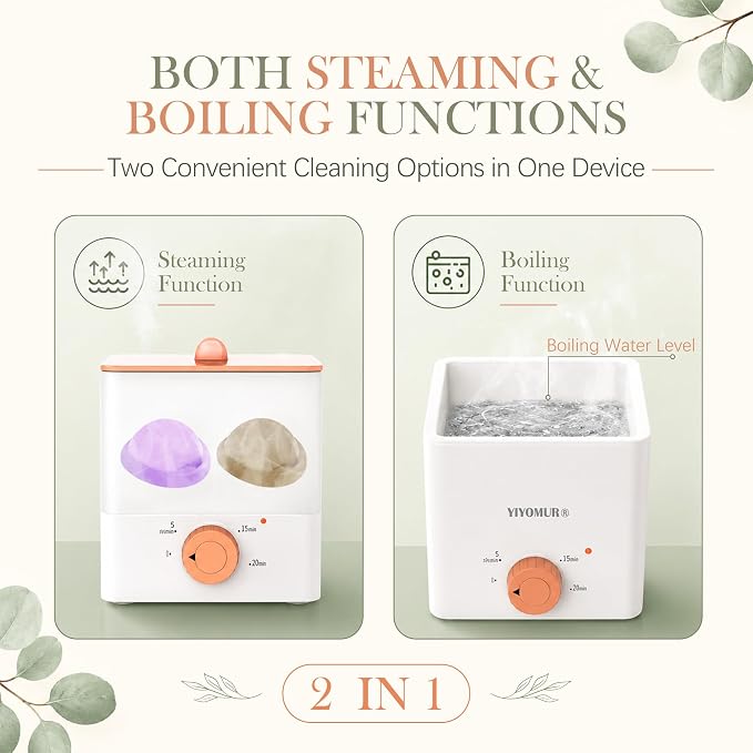 Menstrual Disc with Sterilizer- Menstrual Cup Sterilizer Steamer with 2 Soft & Reusable Period Disc, Menstrual Cups Period Cup Kit