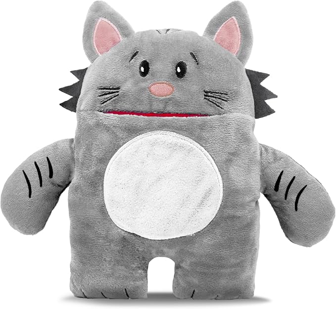 The Tooth Brigade Tooth Fairy Pillow | Stuffed Plush with Large Pocket Mouth for Lost Teeth, Treasures, Prizes - Fun and Interactive Plush, Perfect Kids, Boys, & Girls Gift (Gizmo Cat)