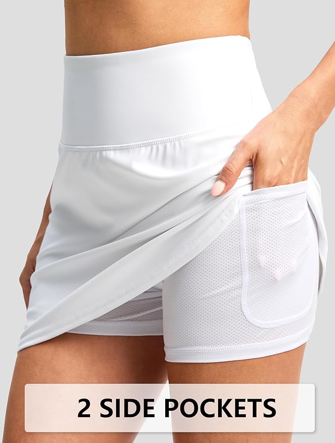 G Gradual 16"/18" Skorts for Women Golf Skirt with 2 Pockets Summer Casual | Built-In Shorts, High Waist, Soft 4-Way Stretch, Breathable Mesh Liner, Tennis Pickleball Athletic Wear, Easy To Match