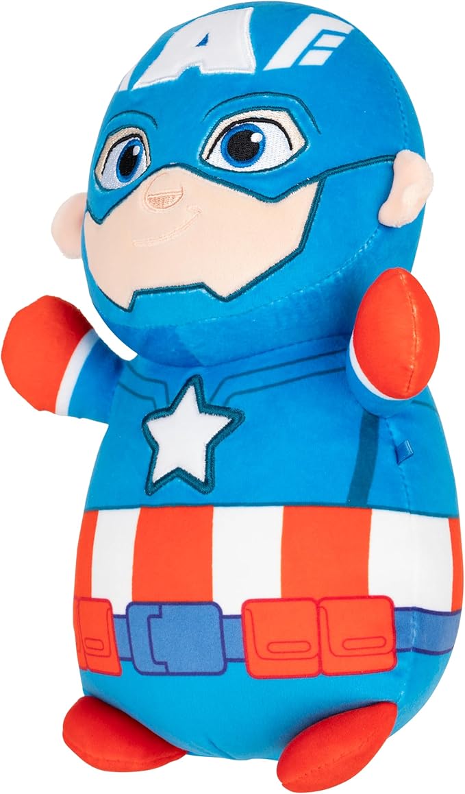 Squishmallows Original Marvel Spidey and His Amazing Friends 10in Captain America HugMees – Ultrasoft Official Jazwares Plush (Medium-Sized)