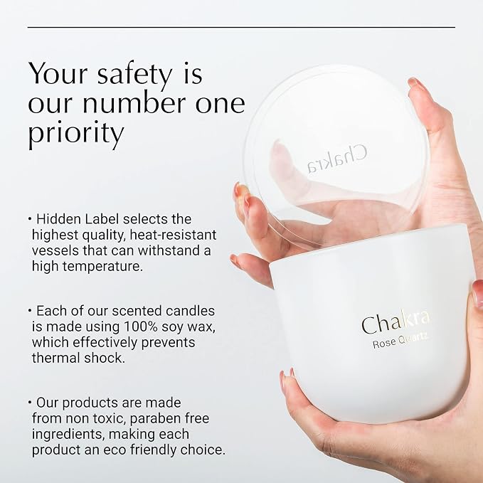 Hidden Label 12oz Howlite Quartz Coconut Lime Crystal Candle, 2 Wood Wicks Scented Crackling Candles, Chakra Collection Meditation Healing Candles with Crystals Inside