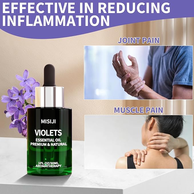 Hand Picking Violet Essential Oils-Essential Oils for Diffuser for Home,Diffuser Oils Scents for Aromatherapy,Laundry,Candle&Soap Making,Humidifiers 1 FL.OZ