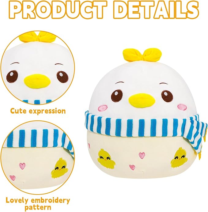 Easter Plush Toys, Stuffed Animal Plush Pillow, Easter Chicken Plushies Toys for Adults and Kids, Christmas Birthday Party Home Decor