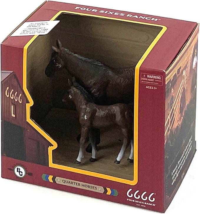 Big Country Toys Horse Mare and Colt Set (6666 Ranch Quarter Horse Mare & Colt)
