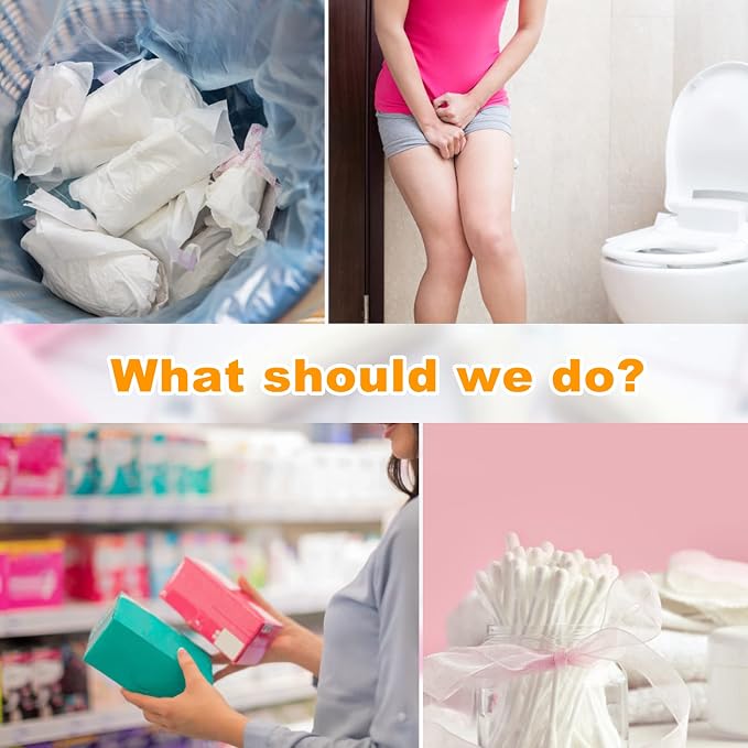 Sanitary Napkin Disposal Bags, Set of 100, Self-adhesive Seals Odor, Easy Portability, Bathroom Feminine Product Disposal Bags for Concealing Tampons and Pads