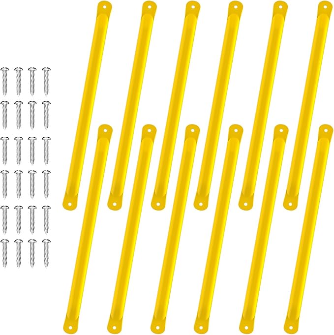 21 Inch Monkey Bars Kit Playground Monkey Bar Ladder Rungs for Backyard Indoor Outdoor Metal Monkey Bars Swing Set Playset Accessories (12 Pcs, Yellow)