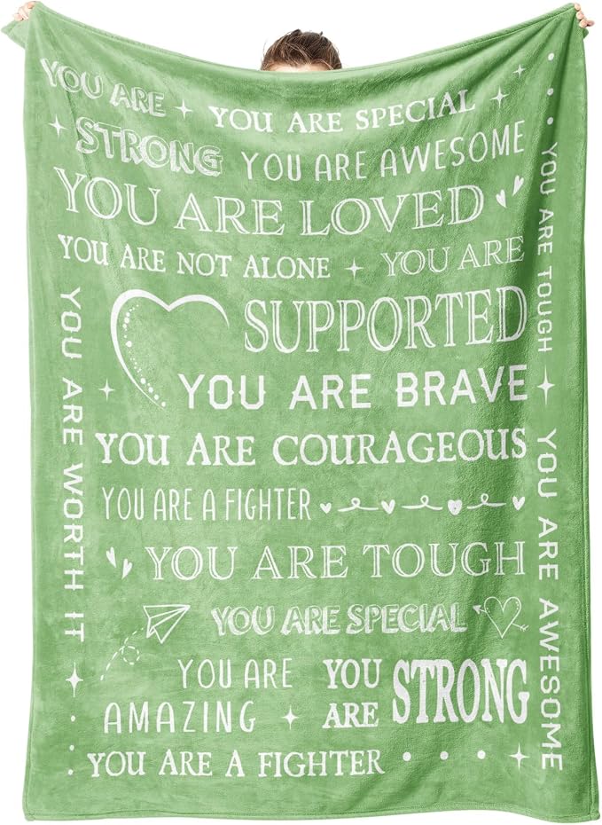 Get Well Soon Gifts for Women- Inspirational Gifts Blanket | Thinking of You Gift for Friend Sister Coworker, Feel Better After Surgery Present for Sick Women, 60'' x 50''
