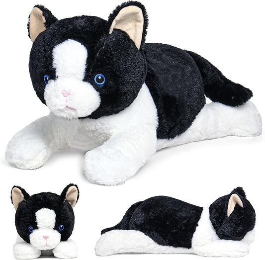 Wepop 5lbs Weighted Stuffed Animals, 24in Big Cat Plush Weighted Stuffed Animal, Cuddle Plushie Pillows Gifts for Kids, Adults, Boys and Girls