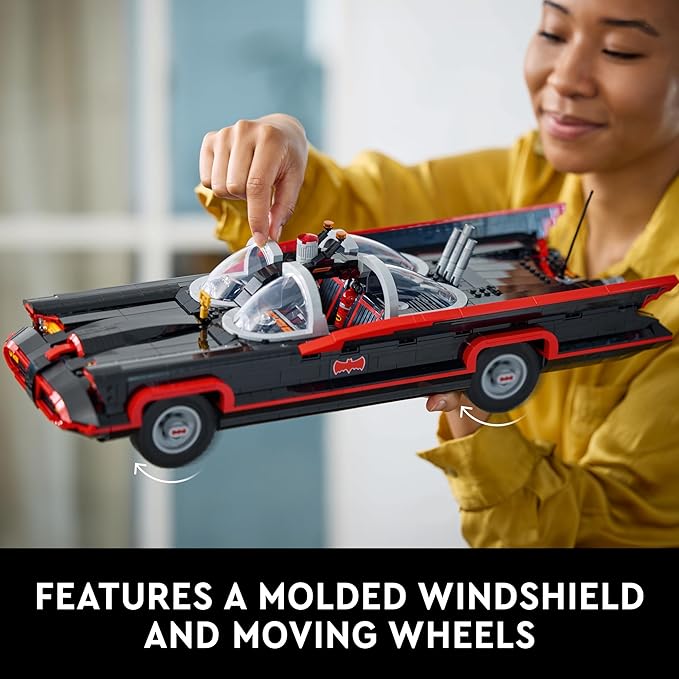 LEGO DC Batman: The Classic TV Series Batmobile, DC Collectible Car, Building Set Inspired by The 1966 Television Show’s Classic Batmobile, Creative Gift for Adults and Super Hero Fans, 76328