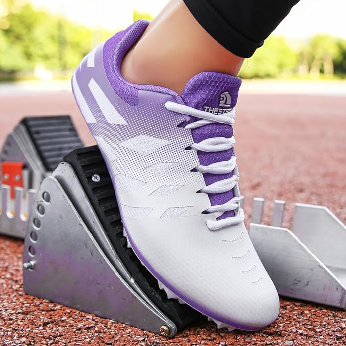 Men Women Kids Track and Field Shoes Professional 8 Spikes Running Racing Sneakers Breathable Lightweight Sprinting Shoes