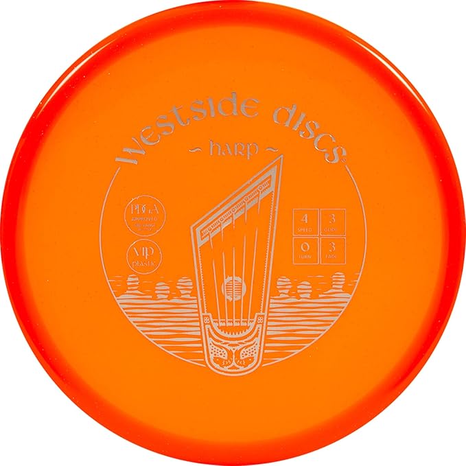 Westside Discs VIP Harp Disc Golf Putter | Overstable Disc Golf Putt & Approach for Forehand & Backhand Throws | Translucent Premium Plastic | Reliable Control in Windy Conditions | 176g+