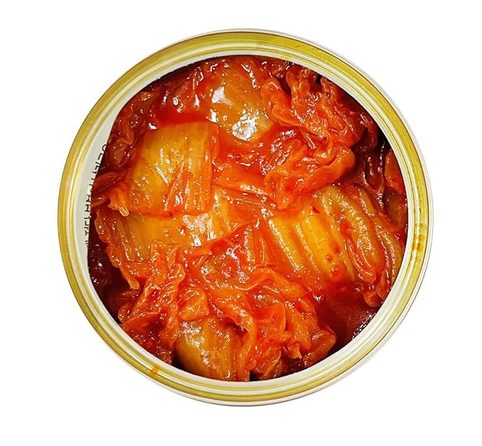 Korean Canned Napa Kimchi - Naturally Fermented, Shelf-Stable, Ready-to-Eat, Non-GMO Ingredients & No Artificial Preservatives, Perfect for Meals, Camping & Emergency Food (5.64oz) - Stir-Fried