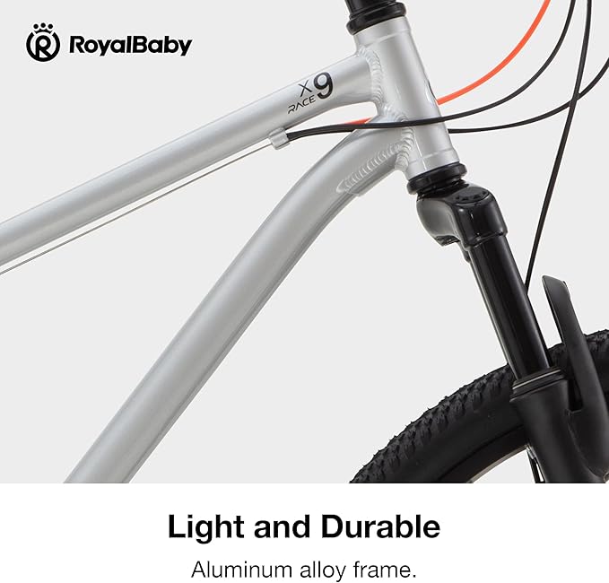 RoyalBaby Kids Mountain Bike for Boys and Girls, Ultra-Light Aluminum 20-26 Inch Wheel Bicycle for 6-14 Years Old Children, 7/21-Speeds Drivetrain