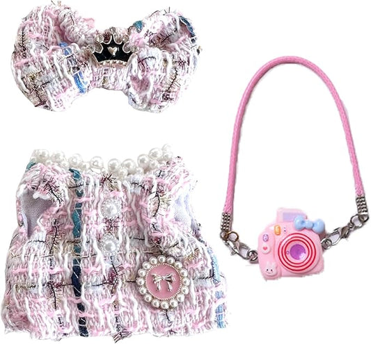 17cm Doll Clothes Set & Outfit Set for 17cm Dolls - Premium Fashion Dresses with Accessories, Luxury Chic Doll Clothing & Style Bundle,Just Clothes (Style-30)