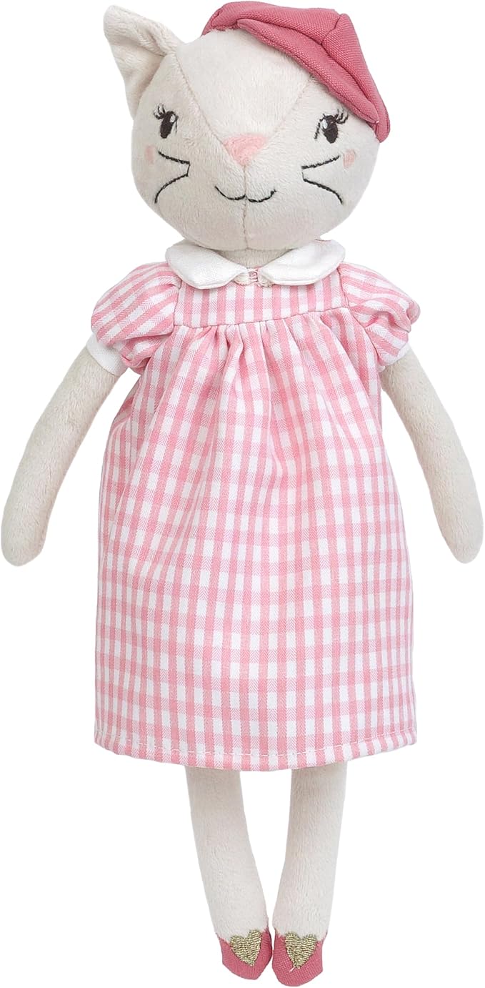 MON AMI Minette The Parisian Kitty Plush Toy – 13”, Cat Stuffed Toy, Soft & Cuddly, Use as Toy or Nursery Room Decor, Great Gift for Kids of All Ages