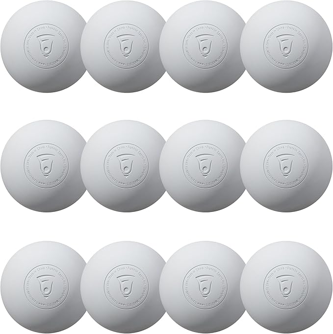 Franklin Sports Lacrosse Balls - Official Size Lax Balls for Practice - Rubber 63mm Outdoor Lacrosse Balls - Great for Muscle Massage Therapy + Yoga - White + Yellow