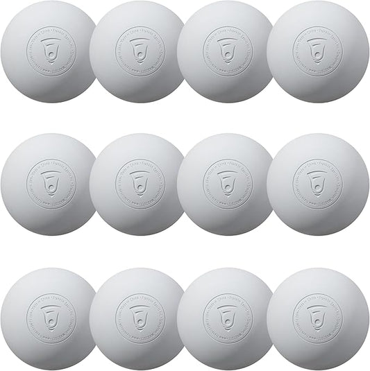 Franklin Sports Lacrosse Balls - Official Size Lax Balls for Practice - Rubber 63mm Outdoor Lacrosse Balls - Great for Muscle Massage Therapy + Yoga - White + Yellow