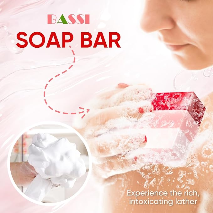 3 Pack Yoni Soap Bars for Women, Feminine Cleansing Bar Soap for Daily Freshness & Gentle Care, Vaginal Care Soap with pH Balance Inspired Formula, Eliminates Odor, Handmade Strawberry Body Soap