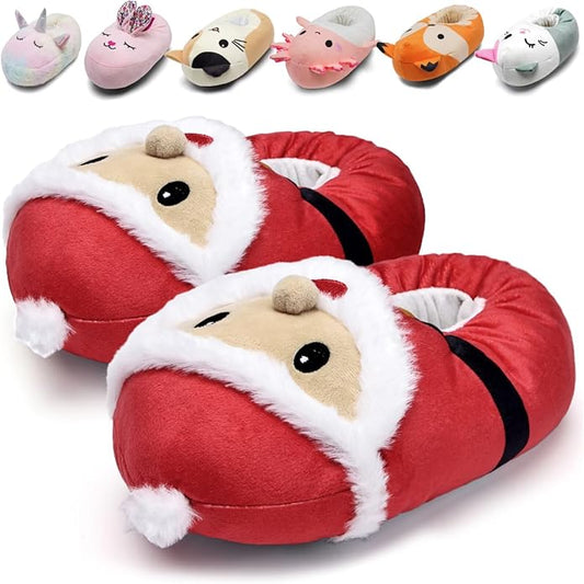 IceUnicorn Toddler Slippers Kids Cute Funny Animal House Shoes Girls Boys Christmas Fluffy Bedroom Indoor Slipper, Cat, Bunny, Unicorn, Axolotl, Fox