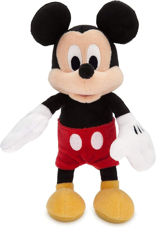 Disney Store Boy's Mickey Mouse Plush - Mini Bean Bag - 9 Inches, Mickey and Friends, Iconic Cuddly Character with Classic Embroidered Features, Suitable for All Ages 0+ Toy Figure