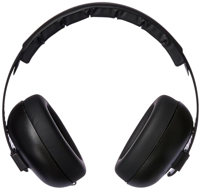 BANZ Baby Earmuffs – Noise Cancelling Headphones for Infant & Toddler Hearing Protection, Baby Ear Muffs Noise Protection, ANSI Certified, Ages 0–2 Years, Adjustable - Black