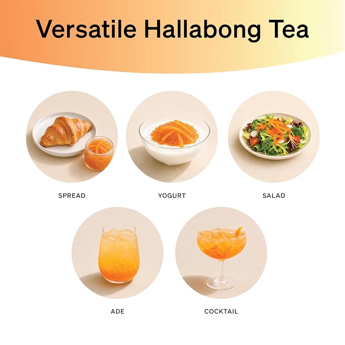 Damtuh Honey Hallabong Tea 2.2 lb Large Jar – Korean Tangerine Marmalade Preserve, Traditional Korean Citrus Honey Tea Base, Family Size