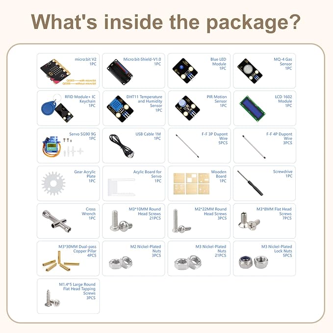 ACEBOTT STEM Kits for Kids Age 12 Smart Home Basic Starter Kit(Included Micro:Bit), STEM Toys Compatible with Makecode, Coding Set with House Building, Sensors & App Control, Gift for Boys and Girls