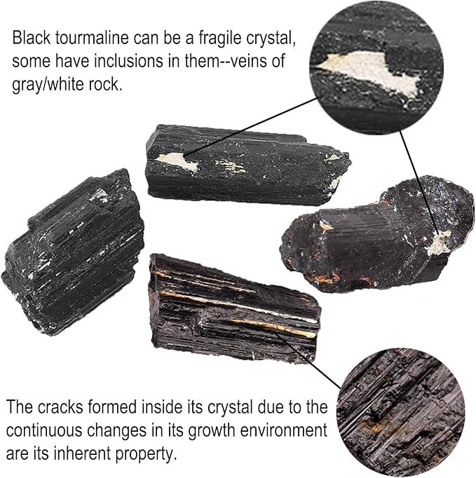 Large Raw Black Tourmaline Crystal Natural Rough Stone Healing Crystals for Meditation Reiki Energy Decoration 3-4lbs