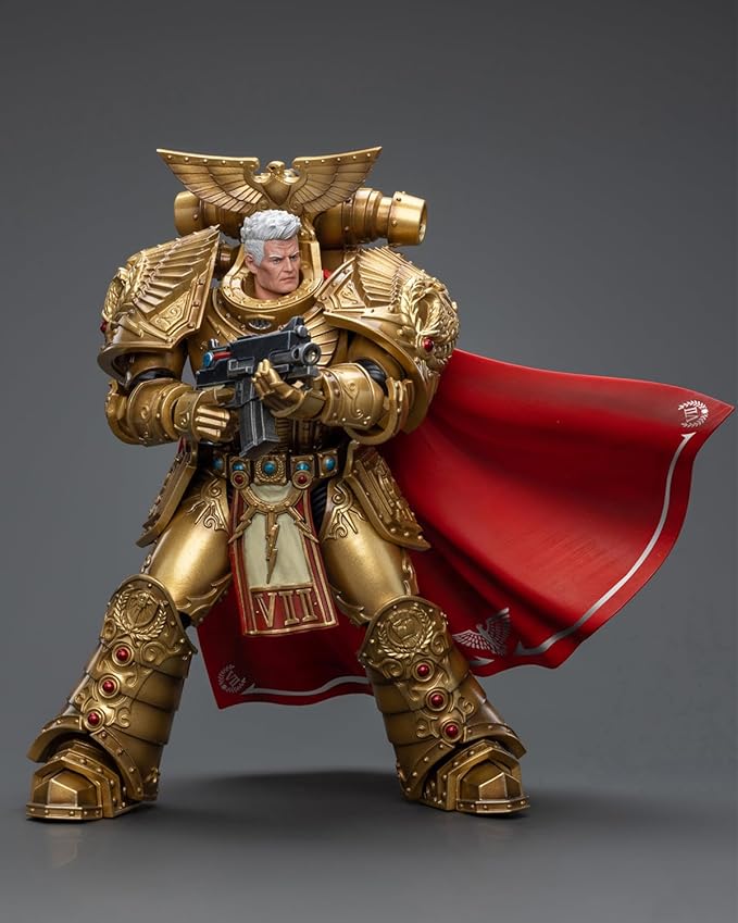 Pipigirl JoyToy 40K Genuine License 1:18 Action Figure, Imperial Fists Rogal Dorn, Primarch of The Vllth Legion, 7.08 inch Collectible Action Figures Kits (Rogal Dorn)