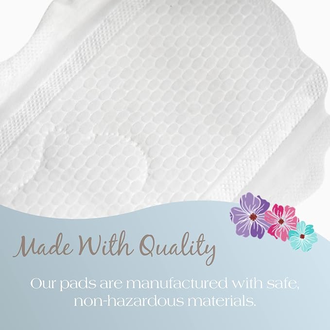 Maeve's Pads Ultra Thin Feminine Care, Maxi Sanitary Napkins with Wings for Regular, Super, Heavy Flow - 22 Count