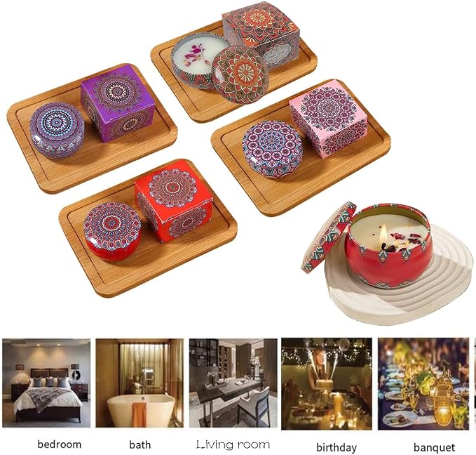 Scented Candles Gift Set, 4 Pack Aromatherapy Candle for Home, Lavender Candle Birthday Gifts for Women, Long Lasting Soy Wax, Mom Bath Spa Meditation Christmas Gifts Candles (4PCS)