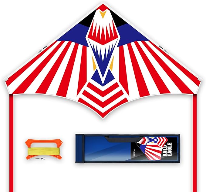 Kite, Large Delta Kites for Kids and Adults, Easy to Fly Rainbow Kites, Durable Multifunctional Beach Kite, Tangle-Free Flight Line, Durable