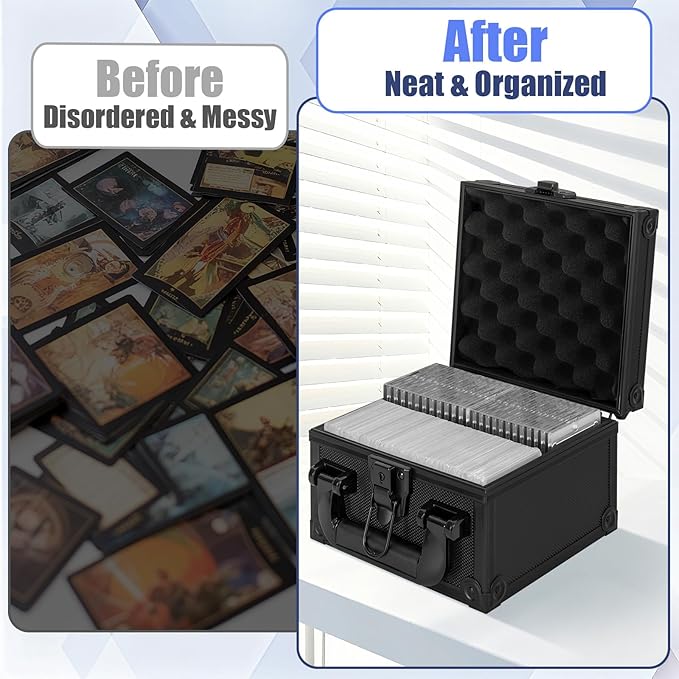 Toploader Storage Box for 3" x 4" 35pt Rigid Card，Top Loader Cards Hard Carrying Case ，Sports Card Storage Boxes for Trading Cards, Top Loaders Holder (Holds 180+ Toploaders)