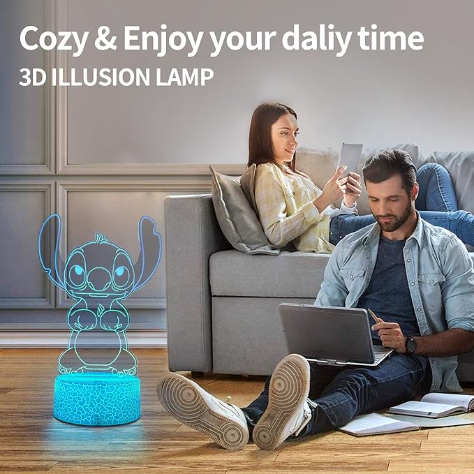 Cool Night Light,16 Color Night Light,3D LED Lamp with Smart Remote Control,Boy Gifts for Children's Room Decoration,Christmas Holiday Gifts