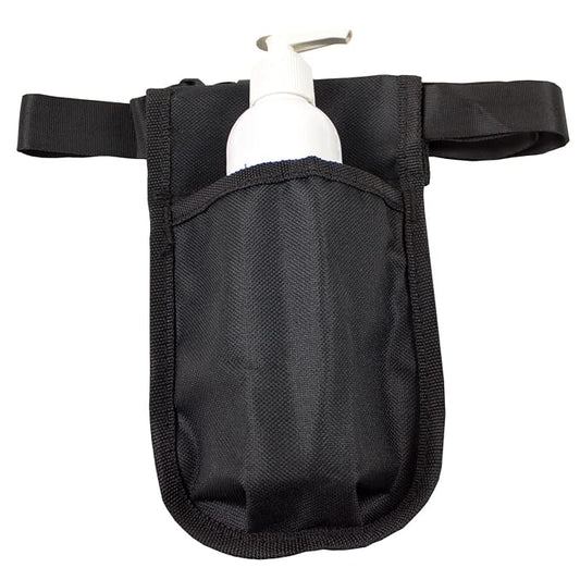 5 Pack Rapport Single Massage Bottle Holster with 8 Ounce White Bottle & Pump for Lotions and Oils. - The Essential Accessory for Massage Therapy Practitioners by Body Linen (Black)