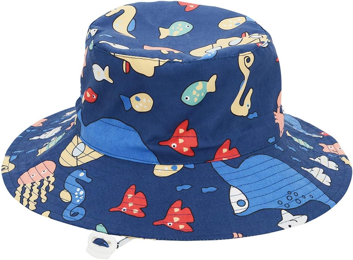 Baby Sun Hat UPF 50+ Sun Protective Toddler Bucket Hat Summer Kids Beach Hats Wide Brim Outdoor Play Hat for Boys Girls