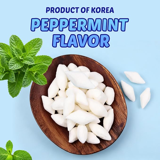COELO Cool Mint Peppermint Candy 11.28oz (320g) | Korean-Style Herbal Mint Flavor Hard Candy | After Meal Office Pantry Travel Camping Party | Sharable Family Size On-The-Go K-Food 박하사탕