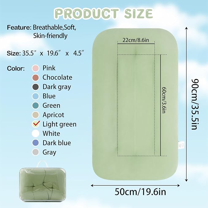 Baby Lounger for Newborn, Bionic Design Baby Lounger, Soft Organic Cotton Breathable Lounger for Infants 0-24 Months (Green)